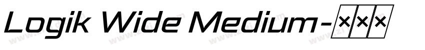 Logik Wide Medium字体转换